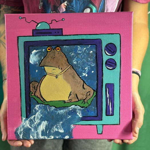 Гипножаба картина, 30*30, акрил, 00356