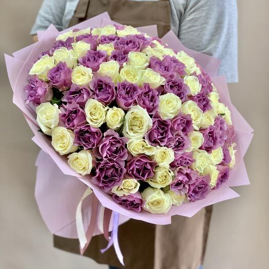 101 Роза бело-сиреневая