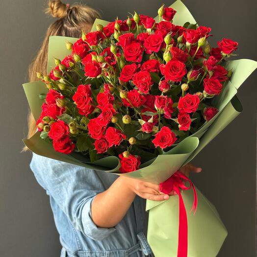 Букет из кустовой розы «Страсть»♥️