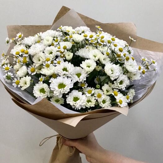 Букет -Хризантема ромашковая и матрикария