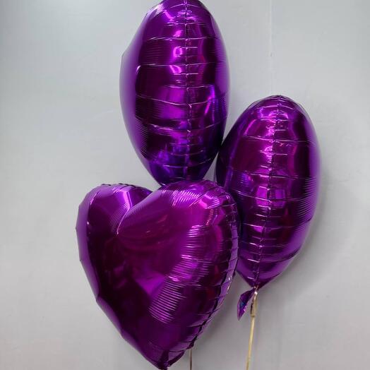 "Crimson" balloons 3 pcs