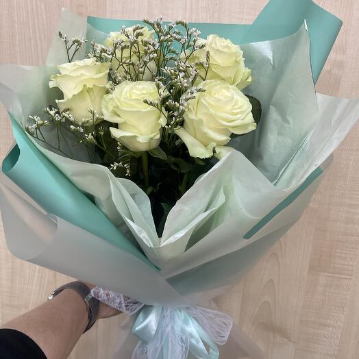 Букет из белых роз Нежность