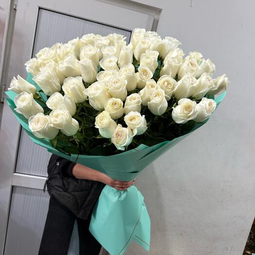 51 белая метровая Роза