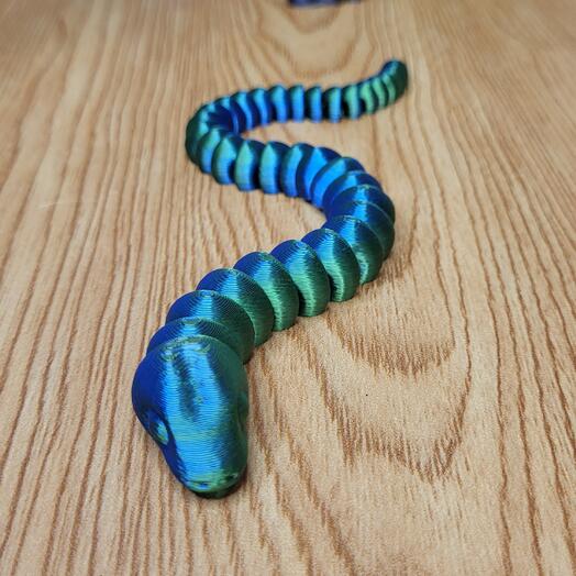 Подвижная змейка "Лили" сине-зеленая