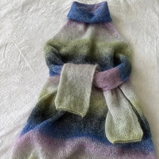 Cuello alto de lujo de mohair Premium en seda