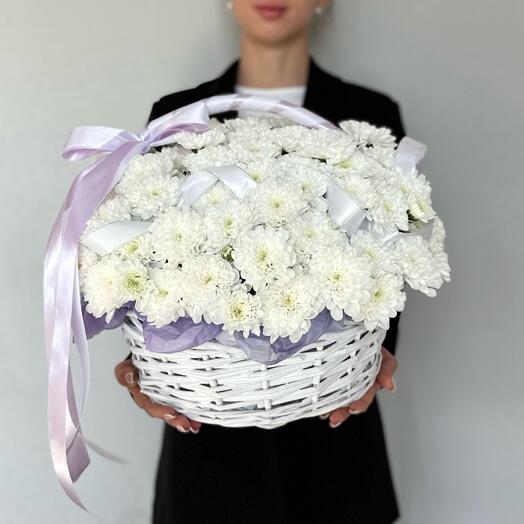Корзина с хризантемой