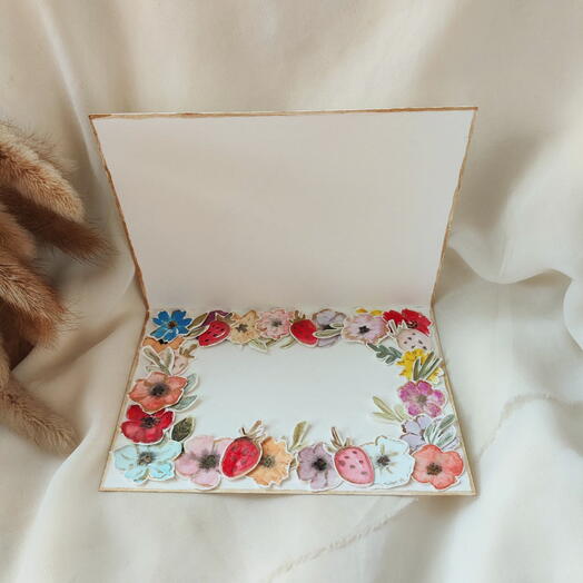 Открытка ручной работы Маме, девушке