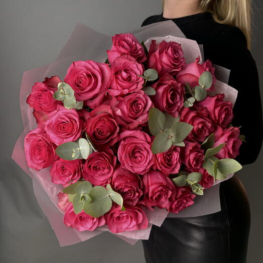 Розовые розы 25