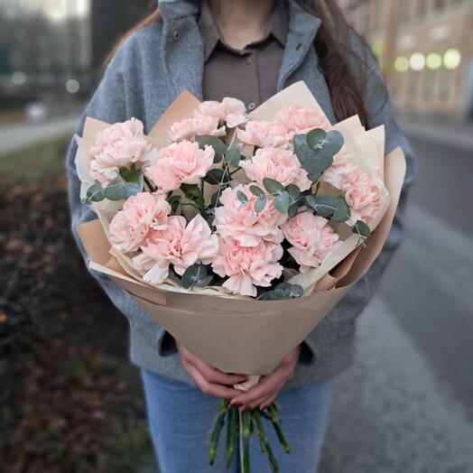 Персиковые диантусы (гвоздики)