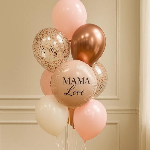 Фонтан из шаров маме «Мама love»