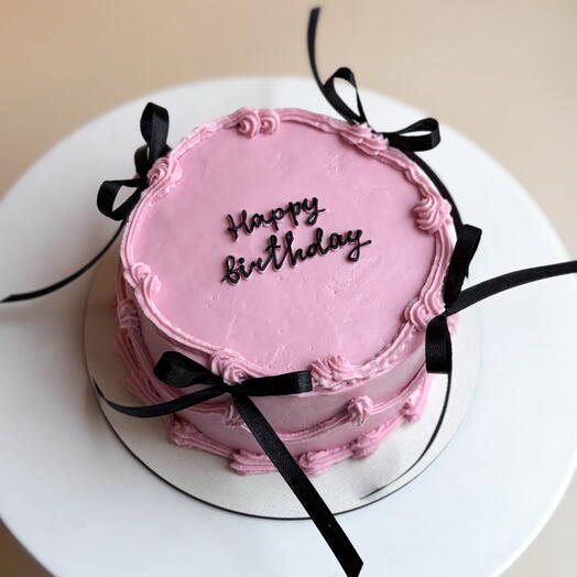 Бенто торт в стиле ламбет с бантиками Happy birthday