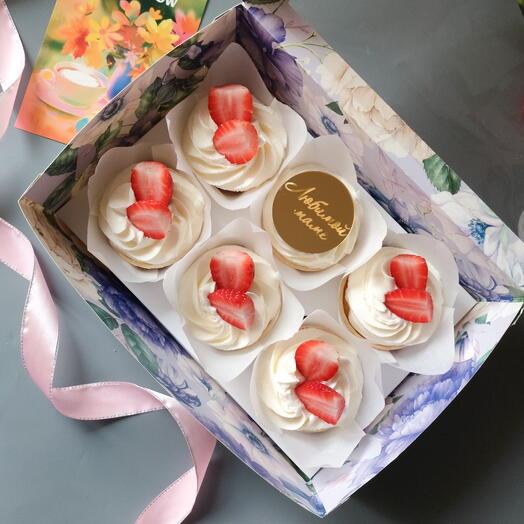 Капкейки пирожные любимой маме в день мамы