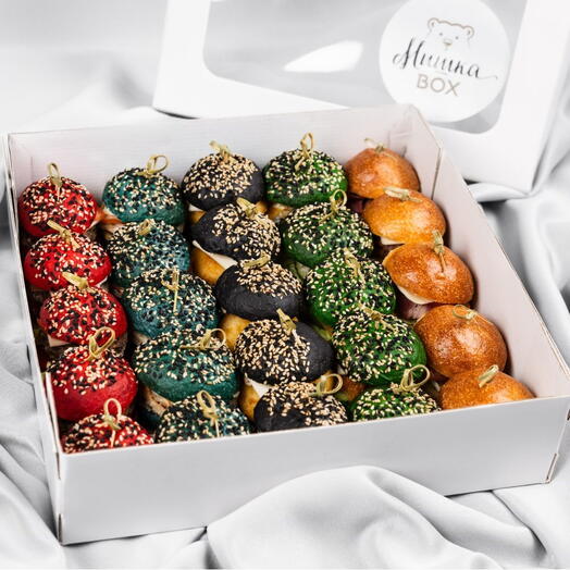 BOX «Микро бургеры цветные» XL