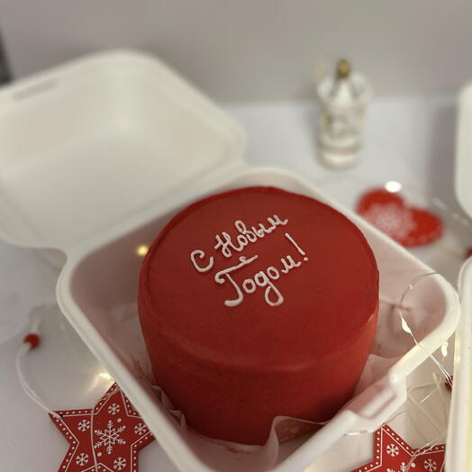 Бенто-торт «С Новым годом!»🔥 /подарок на Новый год (надпись можно изменить)