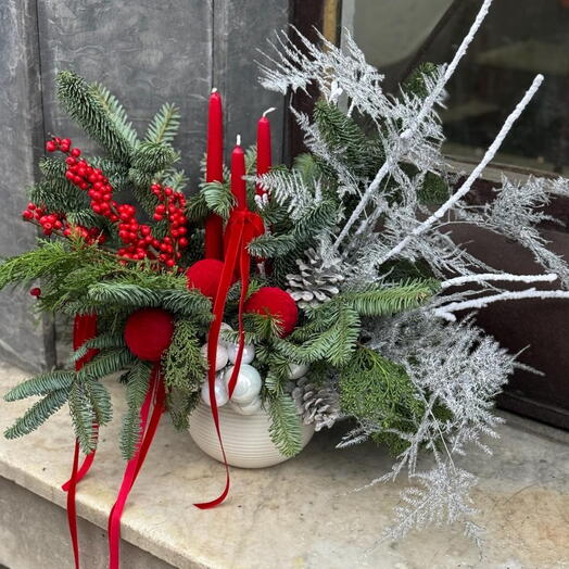 Red candle winter dream