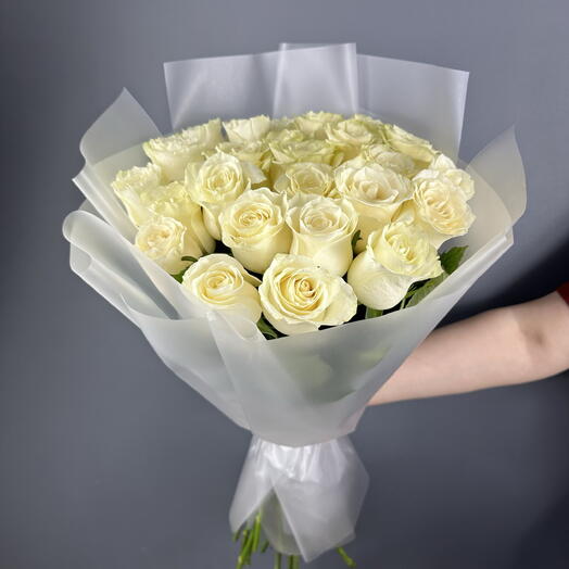 Букет Розы белые 25 шт