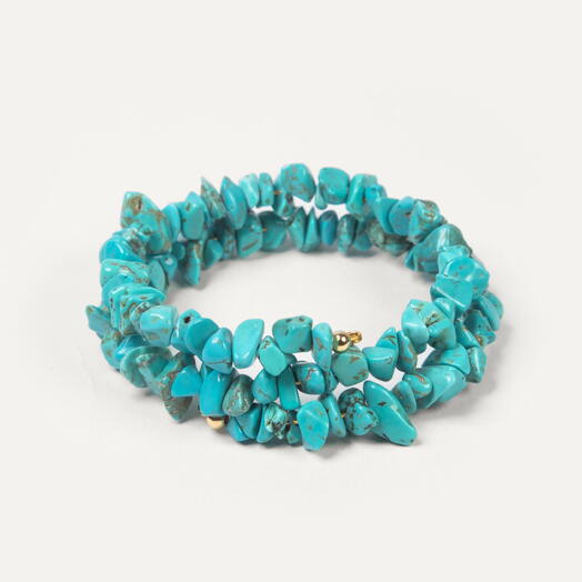 Браслет Корица Турквенит 14K 19 см (BRA1062)