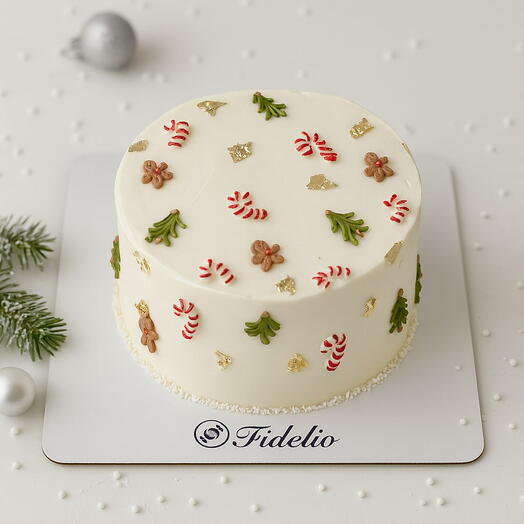 Новогодний бенто торт new year молочная девочка рождество