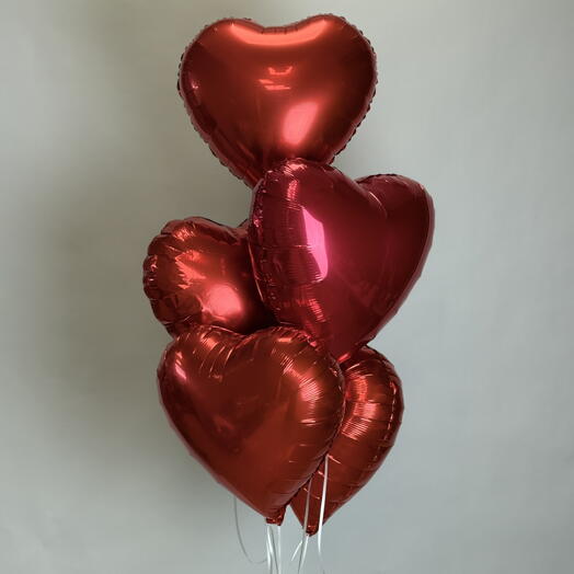 Сет шаров из 5 сердец «Сердце ️»