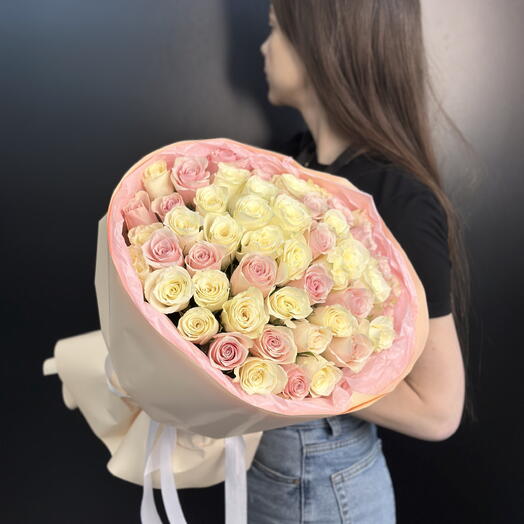Букет из Кенийских роз 51 нежный💗