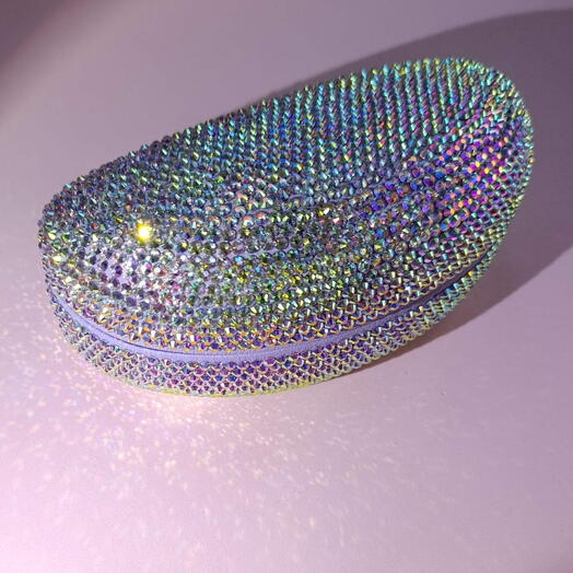 Luxury Rhinestone Glasses Case
