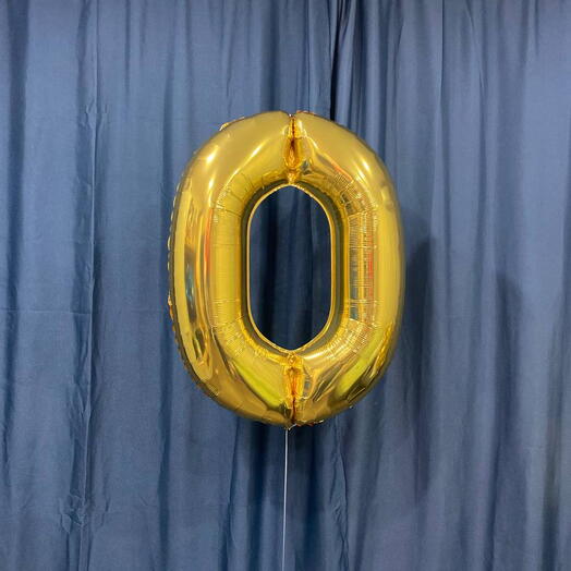 Цифра 0 золотая