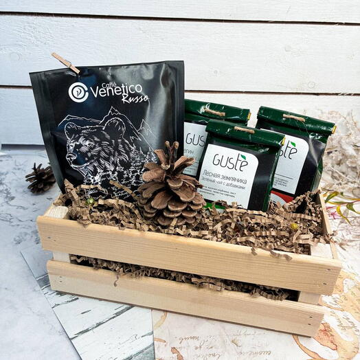 Подарочный набор мужской "Кофейно-чайный роман", 23 февраля