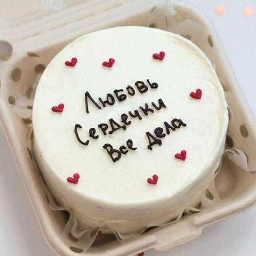 Бенто торт Любовь сердечки все дела