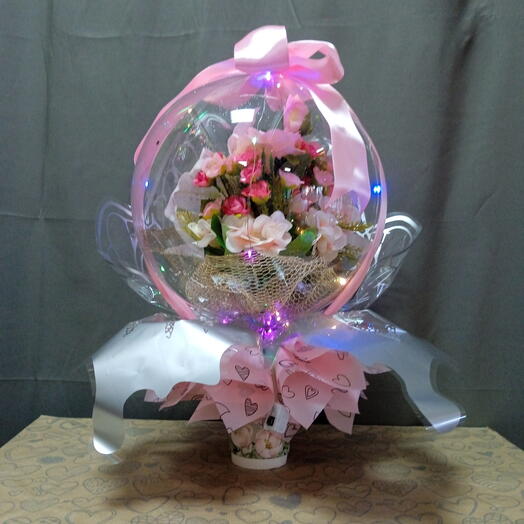 Букет в шаре "Бабочка"