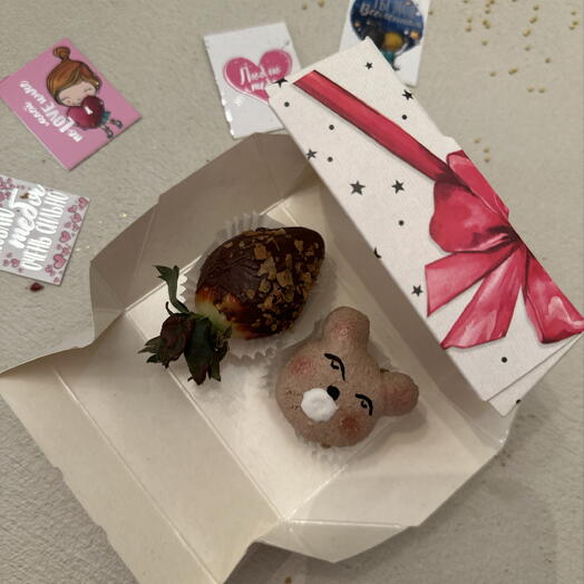 Мини набор клубника+макаронс