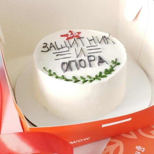 Бенто торт на 23 февраля "Защитник и опора"