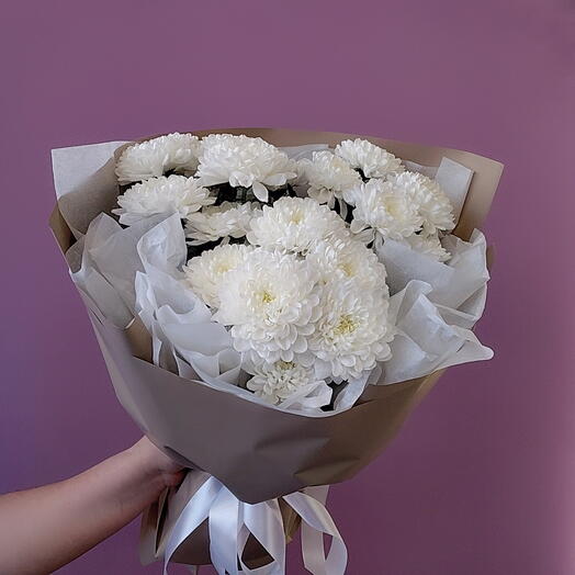 Букет белых хризантем🥰