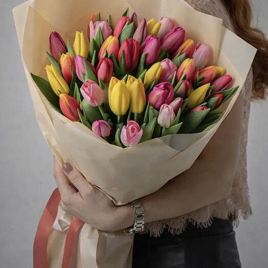 Букетиз тюльпанов «Яркий»
