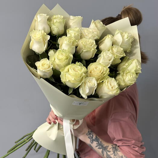 Монобукет из роз «Свежесть» 70см