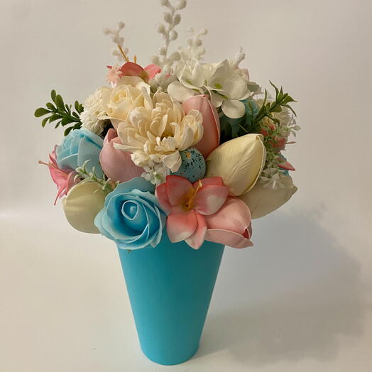 BLUE SOAP FLOWERS