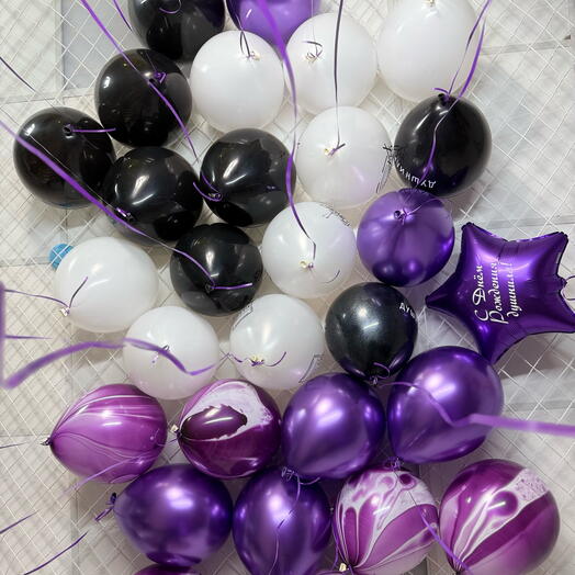 30 шаров под потолок💜