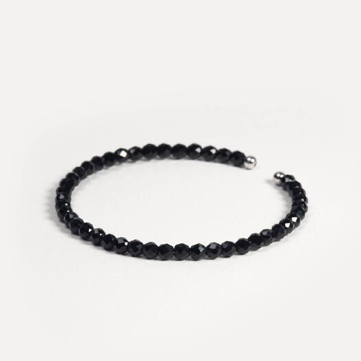 Браслет Ирис Черный агат Rh+ 17 см (BRA1168)