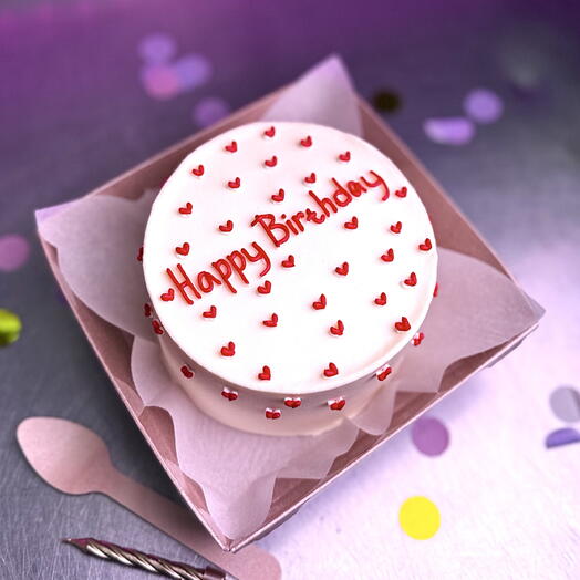 Бенто happy birthday с днем рождения с красными сердечками