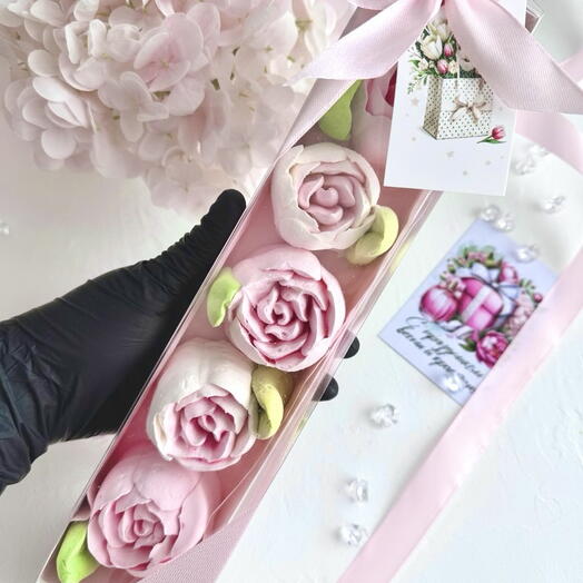 Зефирные тюльпаны в коробке