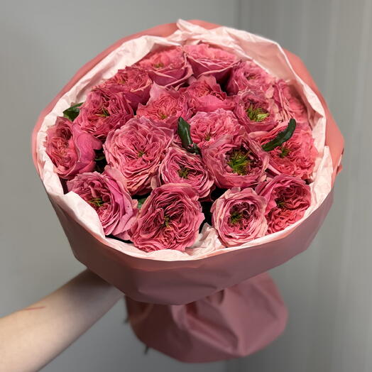 Пионовидные, розовые розы х19😍