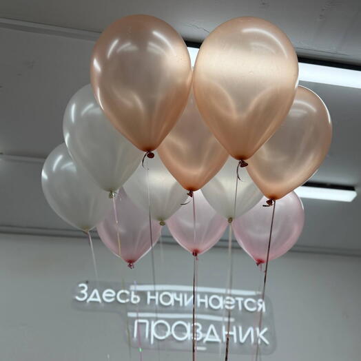 Шары под потолок «Золотая нежность»