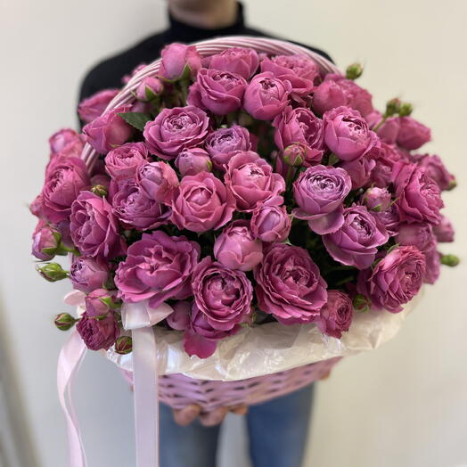 WOW Корзина Bloom Room Большой выбор в профиле магазина» кустовая пион Роза Мадам бомбастик
