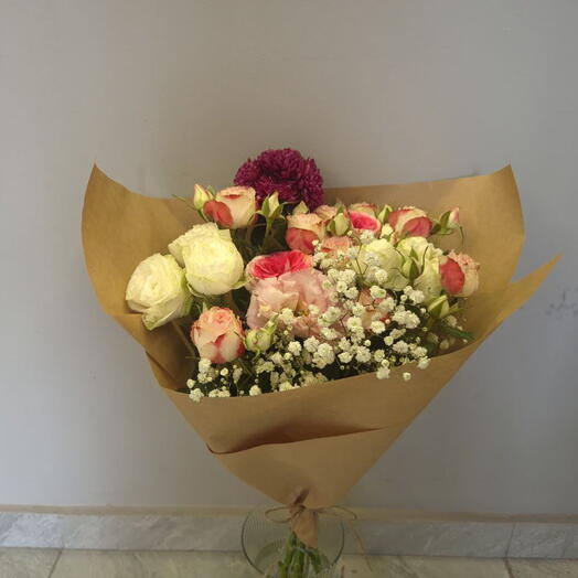 Elegant Mixed Roses Peonies Bouquet