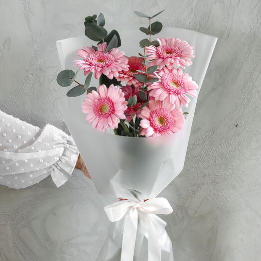 Букет с Герберой Розовый🌸