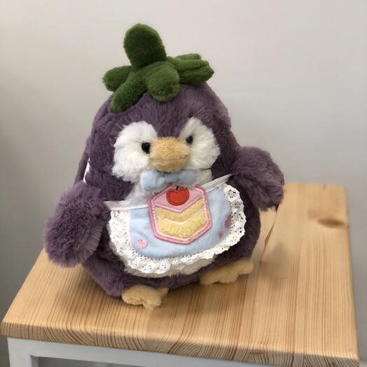 Игрушка пингвинчик-баклажан