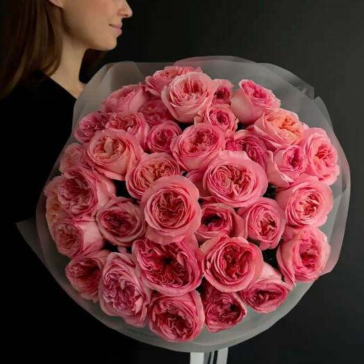 Моно букет из пионовидной розы Пинк Экспрешен🌸