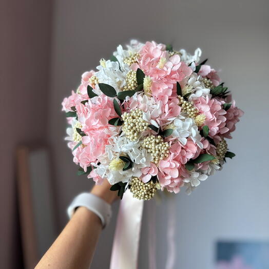 Букет невесты из гортензий 🌸