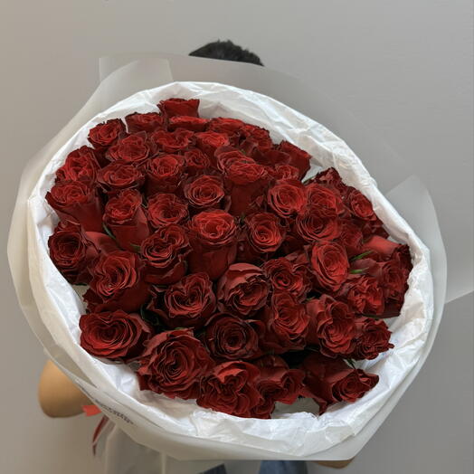 Букет 51 красная роза 🌹 Кения