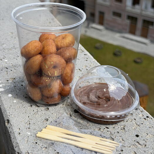 Donuts mini, пончики мини, с нутеллой
