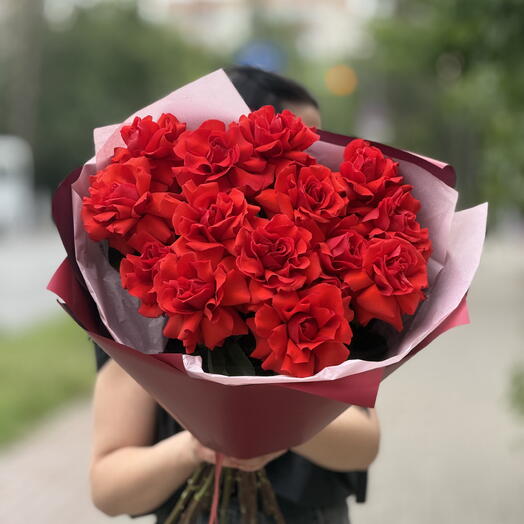 Букет французских роз 9 шт